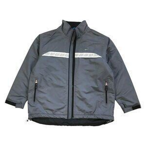 VINTAGE NIKE WINDBREAKER JACKET XL MENS GRAY PARKA PUFFER TRAVIS SCOTT NO ZIPPER